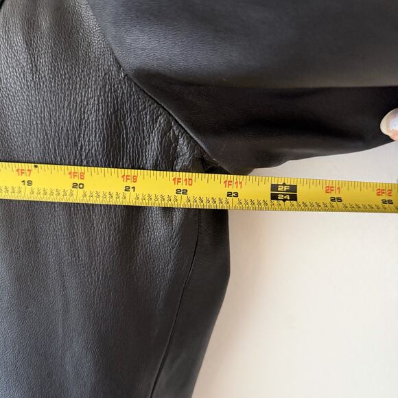 Centigrade Black Leather Long Trench Coat Women’s L Matrix Grunge Minimalist - Picture 9 of 11